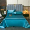 High End Satin Sheets, Soft And Comfortable Solid Color Sheets, Luxurious Single And Twin Bed Sheets - Image 19