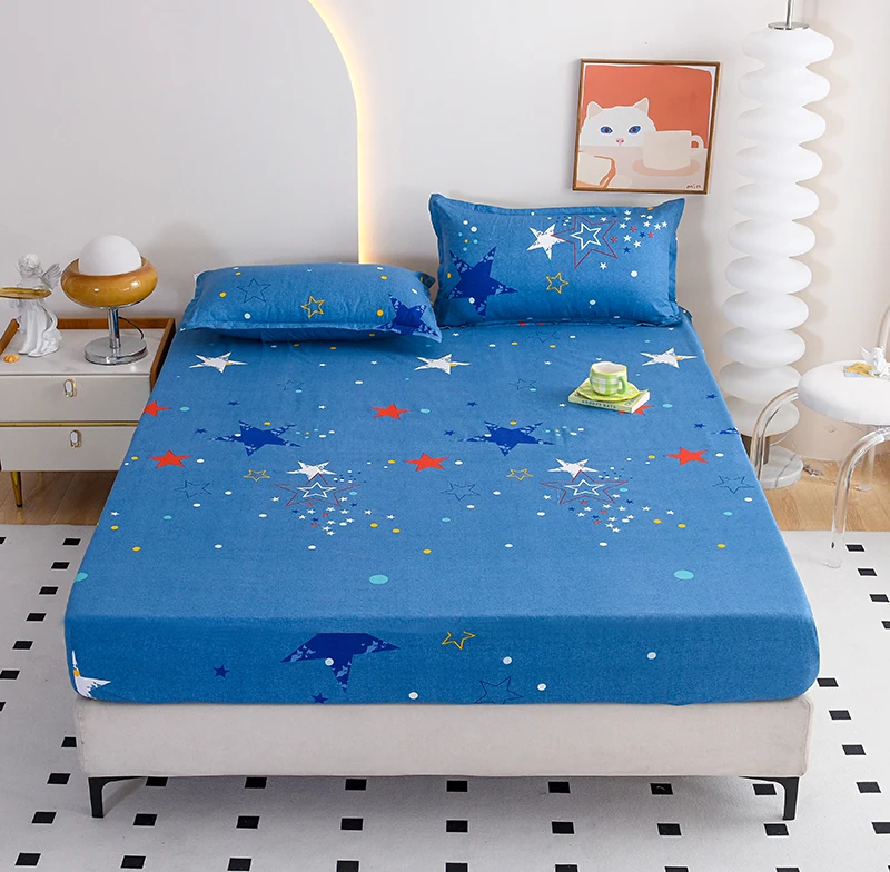 Flower Printed Fitted Bed Sheets Reactive Printed sabanas cama matrimonial Single/Queen/King Mattress Cover Double Bedsheets - Image 12