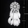 Dream Catcher Car Mini Pure White Feather Wind Chimes Wall Hanging Decor Handmade Catcher Feather Pendant Decoration - Image 16