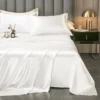 High End Satin Sheets, Soft And Comfortable Solid Color Sheets, Luxurious Single And Twin Bed Sheets - Image 3
