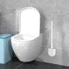 Silicone Toilet Brush and Holder Wall Mounted for Bathroom Quick Drying Efficient Professional Deep Cleaning cleaning - Image 4