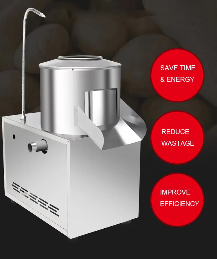 Industry Fully Automatic Electric Potato Chip Making Quick Peeling Potato Peeler Washing Cleaning Machine Easy Operation - Image 9