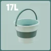 5/10/17L Folding Portable Bucket with Cover Car Wash Fishing Bathroom Tool Silicone Bucket Outdoor Camping Household Supplies - Image 8