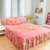 150/180/200cm Bed Skirts Princess Style Bedspread Cover with Skirt US Euro Bed Linen Smooth Twin Full Queen King Size Bed Sheet - Image 24