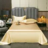 High End Satin Sheets, Soft And Comfortable Solid Color Sheets, Luxurious Single And Twin Bed Sheets - Image 16