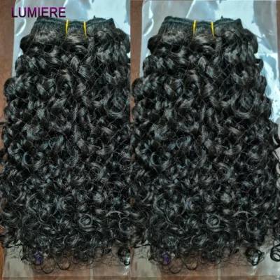 18A Super Double Drawn Virgin Burmese Pixie Curly Wave Bundles Raw Human Hair Bundles Thick Human Unprocessed Hair Extensions