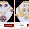 Jewelry Set For Women Tricolor Plating Luxury Design Necklace Earrings Bangle And Ring Full Set Jewelry Wedding Party Gift - Image 14