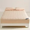 1pc Waterproof Mattress Protector (no Pillowcases), Soft and Breathable Fitted Sheet with Deep Pocket for Single or Double Bed - Image 6
