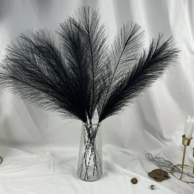 7pcs Fluffy Pampas Grass Boho Decor Flower Fake Plant Reed Simulated Wedding Party Home Decoration Artificial Flowers