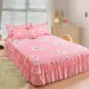 150/180/200cm Bed Skirts Princess Style Bedspread Cover with Skirt US Euro Bed Linen Smooth Twin Full Queen King Size Bed Sheet - Image 13