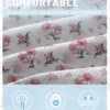 1 Simple modern Plant Flower printed matte Fitted Sheet, bedroom printed bed cover, bedding (excluding pillowcases) - Image 5