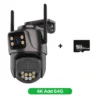 6K 9MP HD IP Camera Outdoor Three-Lens External WiFi Camera 4K/2K Dual Screen Security PTZ Cam Auto Tracking Surveillance iCSee - Image 8