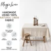 100% Pure Linen Tablecloth,for Kitchen Dining Room Party Holiday Tabletop Decoration, Solid Color Table Cover,Natural Fabric - Image 2