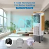 Solar Portable Air Conditioner 2500 M3/h Solar Evaporative Rechargeable Air Cooler Fan  12V 220V - Image 3