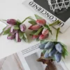 6Pcs Silk Tulip Bouquet Powder Vase for Home Party Festive Decoration Diy Wedding Decorative Wreath Christmas Artificial Flowers - Image 4