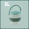 5/10/17L Folding Portable Bucket with Cover Car Wash Fishing Bathroom Tool Silicone Bucket Outdoor Camping Household Supplies - Image 14