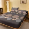 1 Simple modern Circular Geometry printed matte Fitted Sheet, bedroom printed bed cover,bedding(excluding pillowcases) - Image 7