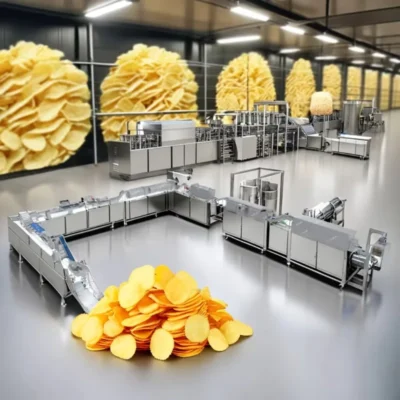 Fully Automatic Industrial Fresh Potato Chips Production Line Frozen French Fries Making Machine