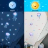 Blue Luminous Jellyfish Family Wall Stickers Home Decoration Wall Decor Home Accessories Wallpaper Kids living Room Decoration - Image 5