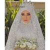 Customized Sequin Lace Appliques Muslim Wedding Dress 2025 New Full Lining Stand Collar Arabic Luxury Wedding Dresses W1339 - Image 4