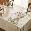 100% Pure Linen Tablecloth,for Kitchen Dining Room Party Holiday Tabletop Decoration, Solid Color Table Cover,Natural Fabric - Image 3