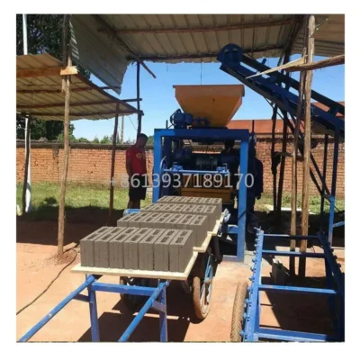 Industries Machines of Brick Machine QT4-24 Small Scale Brick Cement Hollow Block Making Machine Small Diesel Engine