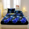 1 Simple Modern Animal Printed Matte Fitted Sheet, Bedroom Printed Bed Cover, Bedding (Excluding Pillowcases) - Image 7