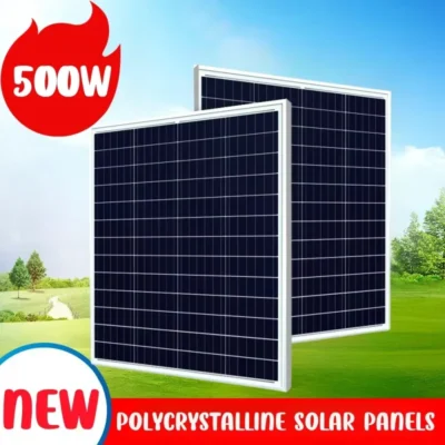 500W solar panel kit, with 12V polycrystalline silicon power supply, portable outdoor rechargeable solar cell, household generat