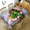 Plant Flower Leaves Coffee Table Runner Tablecloth Table Party Decoration Oilcloth on Table Protector Table Cloth Rectangular - Image 8