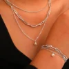 Stainless Steel Jewelry Set Elegant Delicate Pearl Pendant Jewelry Set Luxury Multi-Layer Chain Jewelry Set For Women Jewelry - Image 17