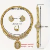 Women Necklaces Earrings Ring Bracelet 4Pcs Jewelry Set Classic Design Dubai Nigeria Jewelry 22K Gold Plated Trending - Image 2