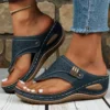 Woman Slippers 2025 New Wedge Sandals Flip Flops Non-Slip Soft Platform Shoes Lightweight Orthopedic Slippers Slides Women - Image 2