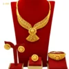 Fashion Dubai 24K Gold Color Jewelry Set for Women Nigeria Wedding Necklace Earrings Bracelet Ring Bridal Jewellry Accessories - Image 9