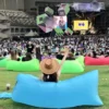 Outdoor Portable Inflatable Sofa Inflatable Outdoor Air Sun Inflatable Lounger Blow Up Chair Bag Banana Camping Air Bed Beanbag - Image 3