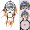 Dream Catcher Car Mini Pure White Feather Wind Chimes Wall Hanging Decor Handmade Catcher Feather Pendant Decoration - Image 9