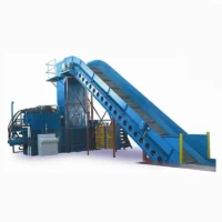 Automatic Horizontal Hydraulic Baler and Cardboard Baling Press Machine for Clothes Plastic Recycling Materials Scrap Compactor