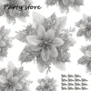 Blue Glitter Christmas Flower 2024 Xmas Tree Artifical Flower Ornaments Merry Christmas DIY Decoration Home Happy New Year Party - Image 11