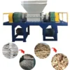 Industrial Double Shaft Shredder Waste Plastic Rubber Metal Crusher Recycling Shredder Machine For Municipal Sorting Center Use - Image 2