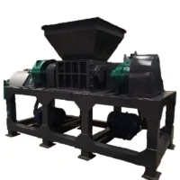 Industrial Double Shaft Shredder Waste Plastic Rubber Metal Crusher Recycling Shredder Machine For Municipal Sorting Center Use