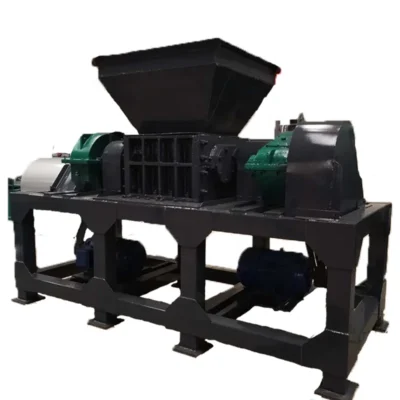Industrial Double Shaft Shredder Waste Plastic Rubber Metal Crusher Recycling Shredder Machine For Municipal Sorting Center Use
