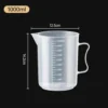 1PC Clear Graduated Measuring Cup Scale Plastic Transparent Mixing Cup Large Capacity With Lid Laboratory Beaker Kitchen Baking - Image 15
