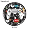 New Game On Theme Party Disposable Tableware Cup Plate Napkin Tablecloth Video Game Controller Birthday Balloon Banner Decor - Image 7