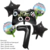 New Game On Theme Party Disposable Tableware Cup Plate Napkin Tablecloth Video Game Controller Birthday Balloon Banner Decor - Image 37