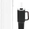 30cm 6 pcs Reusable Straw with Cleaning Brush, Plastic, Clear,Replacement Straw Compatible with Stanley 40 oz 30 oz Cup Tumbler - Image 7