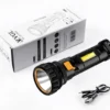 Multi-function Solar LED Flashlight Lanterna Outdoor Long Range Torch Emergency Power Bank LED Solar Flashlight - Image 7