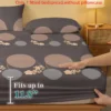1 Simple modern Circular Geometry printed matte Fitted Sheet, bedroom printed bed cover,bedding(excluding pillowcases) - Image 6