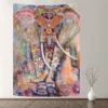 Indian Mandala Wall Hanging Tapestry Boho Hippie Cloth Fabric Large Elephant Tapestry Interior Bedroom Dorm Room Decor Aesthetic - Image 4