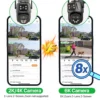 6K 9MP HD IP Camera Outdoor Three-Lens External WiFi Camera 4K/2K Dual Screen Security PTZ Cam Auto Tracking Surveillance iCSee - Image 6
