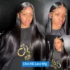Super Double Drawn Bone Straight 13x6 HD Transparent Lace Front 100% Human Hair Wigs 13x4 Lace Frontal Wig Pre Plucked For Women - Image 4