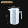 1PC Clear Graduated Measuring Cup Scale Plastic Transparent Mixing Cup Large Capacity With Lid Laboratory Beaker Kitchen Baking - Image 17
